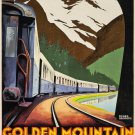 1930c Golden Mountain Pullman Expressway Poster 13x19 inches