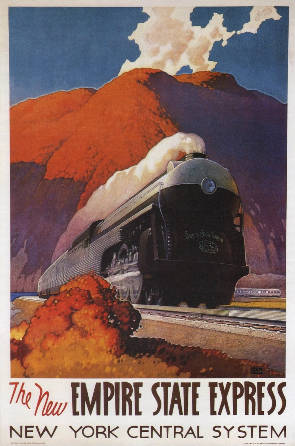 1941 The new Empire State Express Poster by Leslie Ragan 13x19 inches