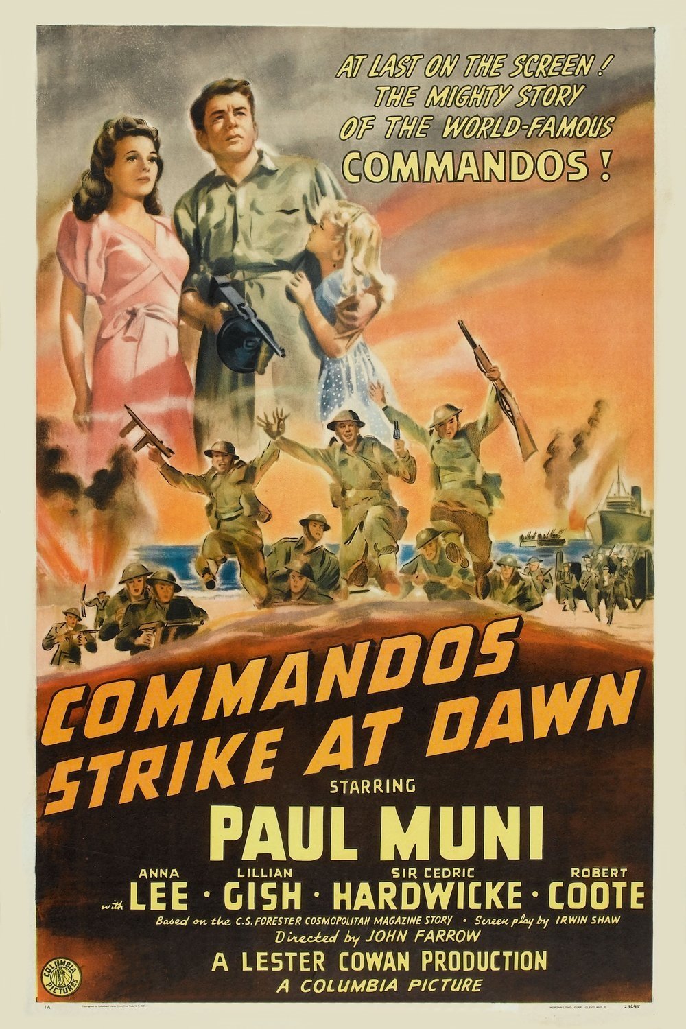 Commandos Strike at Dawn Movie Poster 13x19 inches