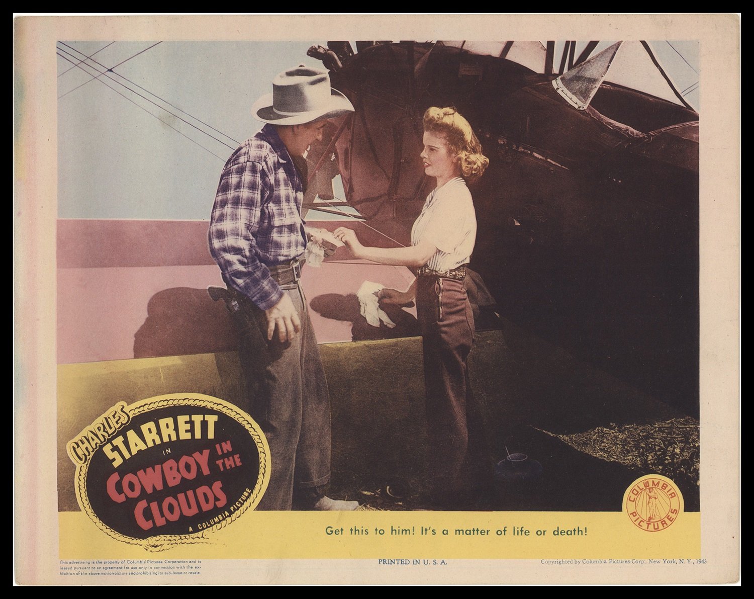Cowboy in the Clouds Version B Movie Poster 13x19 inches