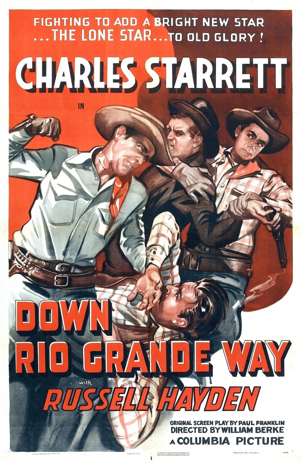 Down Rio Grande Way Movie Poster 13x19 inches