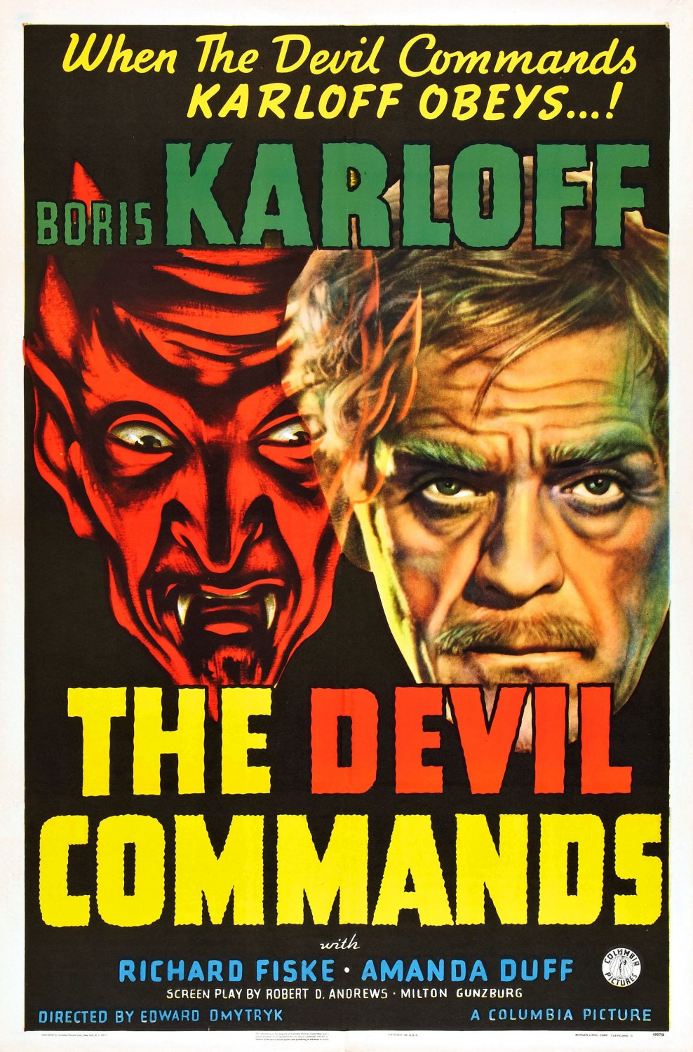 The Devil Commands Movie Poster 13x19 inches