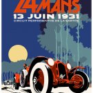 Alfa Romeo Le Mans 24 Hours 1931 Poster 13x19 inches