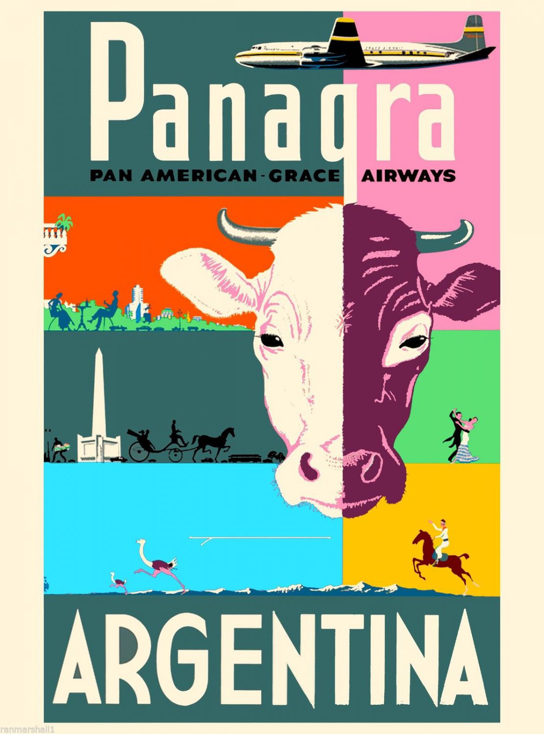 Panagra, Argentina Travel Poster 13x19 inches