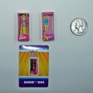 Super Impulse Micro Toy Box Series 1 - Lot of 3 BARBIE Dolls + Sticker