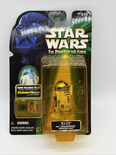 Star Wars Power of the Force R2-D2 w/ Holographic Princess Leia 1999 POTF Original From US