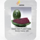 Rare Green Skin Purple Inside Sweet Big Watermelon F1 'Wu Hei' 20 Seeds