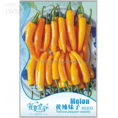 Rare Organic Vegetables Yellow Peppers Seeds, Original Pack, 20 seeds