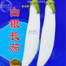 Rare BELLFARM Eggplant Seeds Heirloom Moon White Long Hybrid Vegetables, 700 Seeds