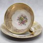 Set of 2 Antique Hand painted German Gareis, Kuhnl & Co Bavaria Porcelain Bone China Cup and Saucer