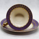 Vintage German J. Seltmann Bavaria Porcelain Bone China Blue Cup and Saucer 1949-1955
