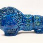 Bitossi Pottery Rimini Blu Aldo Londi Italian Blue Glazed Ceramic Lion