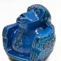 Bitossi Pottery Rimini Blu Aldo Londi Italian Blue Glazed Ceramic Monekey