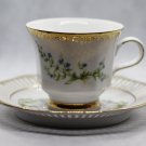 Vintage Svancholm 1530 Flora Alpina Porcelain Bone China Cup and Saucer