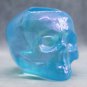 Kosta Boda Still Life Skull Light Blue Copper Candle Holde Crystal Glass Swedish Scandinavian Design