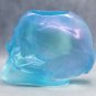 Kosta Boda Still Life Skull Light Blue Copper Candle Holde Crystal Glass Swedish Scandinavian Design