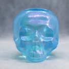 Kosta Boda Still Life Skull Light Blue Copper Candle Holde Crystal Glass Swedish Scandinavian Design