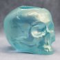 Kosta Boda Still Life Skull Light Green Candle Holde Crystal Glass Swedish Scandinavian Design