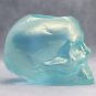 Kosta Boda Still Life Skull Light Green Candle Holde Crystal Glass Swedish Scandinavian Design