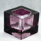 Kosta Boda Brick Candle Holde Lantern Crystal Purple Glass Swedish Scandinavian Design