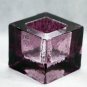 Kosta Boda Brick Candle Holde Lantern Crystal Purple Glass Swedish Scandinavian Design