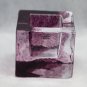 Kosta Boda Brick Candle Holde Lantern Crystal Purple Glass Swedish Scandinavian Design