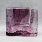 Kosta Boda Brick Candle Holde Lantern Crystal Purple Glass Swedish Scandinavian Design