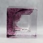 Kosta Boda Brick Candle Holde Lantern Crystal Purple Glass Swedish Scandinavian Design
