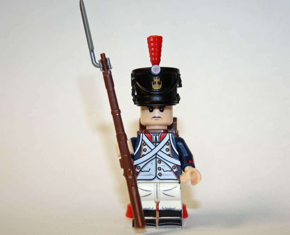 French Infantry Napoleonic War Waterloo Soldier Custom Minifigure Toys