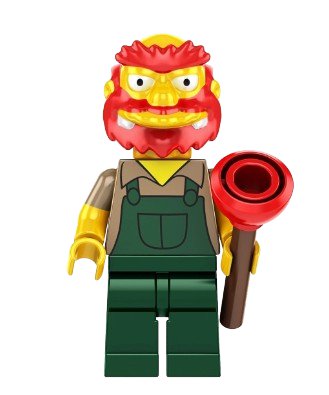 TV Show Anime Character The Simpsons Gardener willie SP132 Minifigure Accessories Mini Action