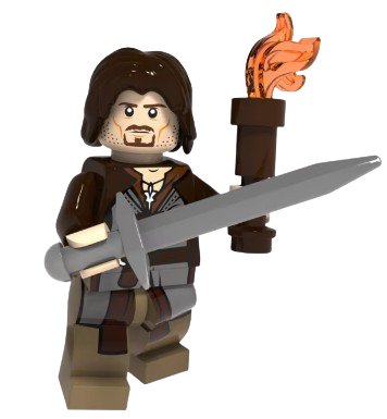 Building Blocks Sam Figures Lord of the Rings Series Aragon Action PG551 Custom Minifigure