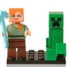 Mine Craft Steve Alex Agent NPC Building Blocks XH360 Minifigure Toy For Gift Action Figures