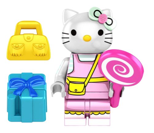 KF1753 Cartoon Series Mini Building Blocks Hello Kitty Minifigure Toy Gift Action Figures