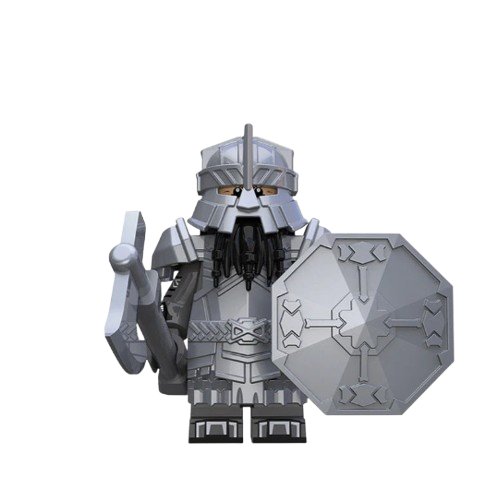 XP411 Dwarf Series Blue Mine Diamond-Shaped Solitary Mountain Armor Dwarf Minifigure Toy Gift