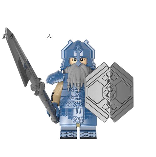 XP418 Dwarf Series Blue Mine Diamond-Shaped Solitary Mountain Armor Dwarf Minifigure Toy Gift