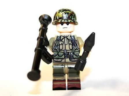 101st Airborne Paratrooper WW2 Army Band of Brothers Bazooka Minifigure US Seller