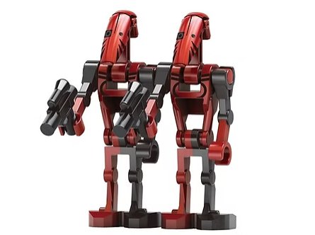 Battle Droid pack of 2 Red Star Wars Minifigure US Seller