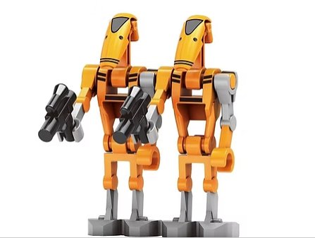 Battle Droid pack of 2 Orange Star Wars Minifigure US Seller