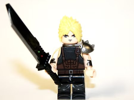 Cloud Strife Final Fantasy 7 Video Game Black Minifigure US Seller