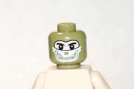 Skull Mask Green Head DIY Minifigure US Seller
