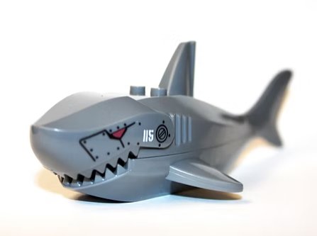 Shark Mechanical Evil Grey Animal Fish Minifigure US Seller