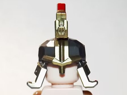 Red crested War Helmet Military Armor DIY Minifigure US Seller