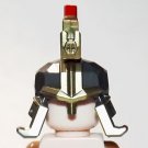 Red crested War Helmet Military Armor DIY Minifigure US Seller