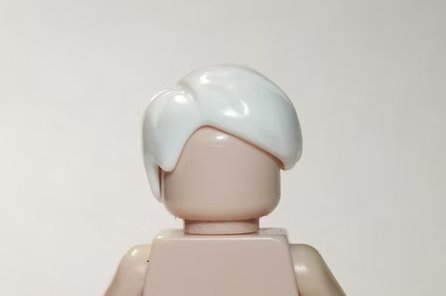 Side Combed Male White Hair Minifigure US Seller