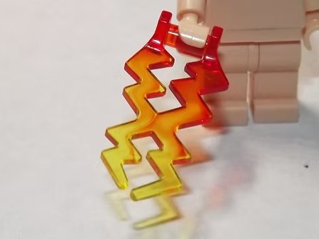 Clear Fire Flame Double Lightning Hand Weapon Minifigure US Seller