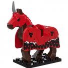 War Horse Red Bull Knight Animal Minifigure US Seller