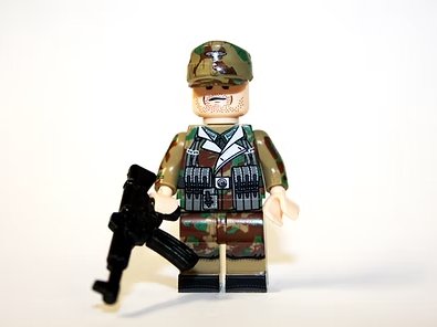 German lieutenant WW2 Army Splinter Camo Minifigure US Seller