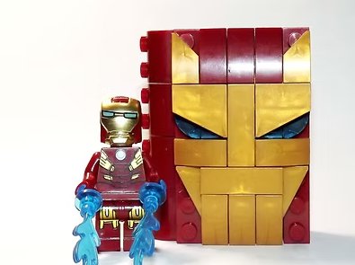 Iron-Man Minifigure with book style case Minifigure US Seller