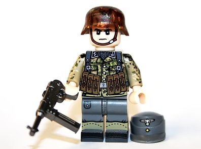 Waffen SS Pea Dot Camo WW2 Army MP40 Minifigure US Seller
