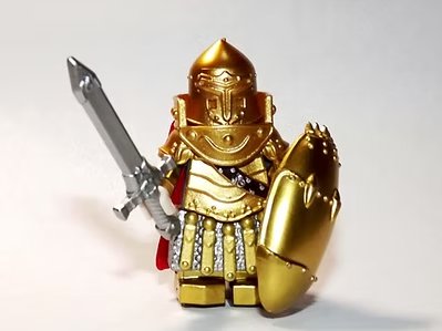 Gold medieval Armored Knight Minifigure US Seller